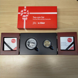 Australia 2009 Royal Australian Mint $5 Celebrating 200 Years Australia Post 1oz Proof Silver Coin and Uncirculated Coin Set