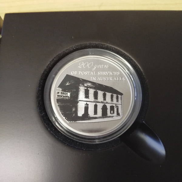 Australia 2009 Royal Australian Mint $5 Celebrating 200 Years Australia Post 1oz Proof Silver Coin and Uncirculated Coin Set