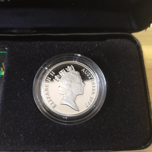 Australia 1992 Royal Australian Mint $1 One Dollar 1992 Barcelona Olympic Silver Coin - CERTIFICATE SIGNED BY DAWN FRASER