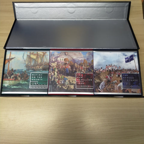 Australia 2019 Royal Australian Mint $5 Mutiny and Rebellion 1oz Proof Silver Coins In Set Of 3