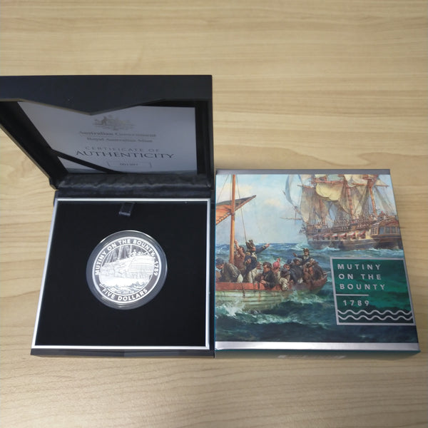 Australia 2019 Royal Australian Mint $5 Mutiny and Rebellion 1oz Proof Silver Coins In Set Of 3