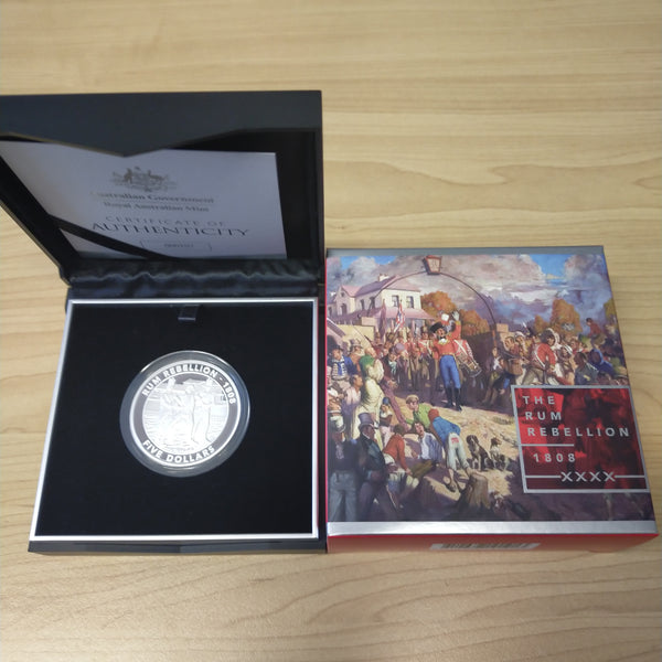 Australia 2019 Royal Australian Mint $5 Mutiny and Rebellion 1oz Proof Silver Coins In Set Of 3