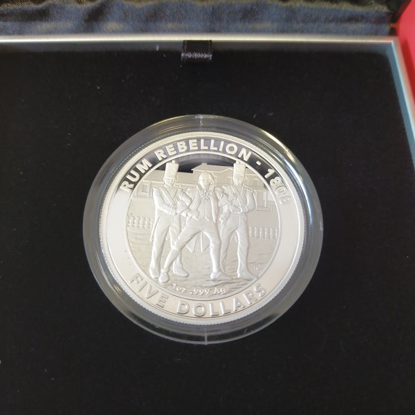 Australia 2019 Royal Australian Mint $5 Mutiny and Rebellion 1oz Proof Silver Coins In Set Of 3