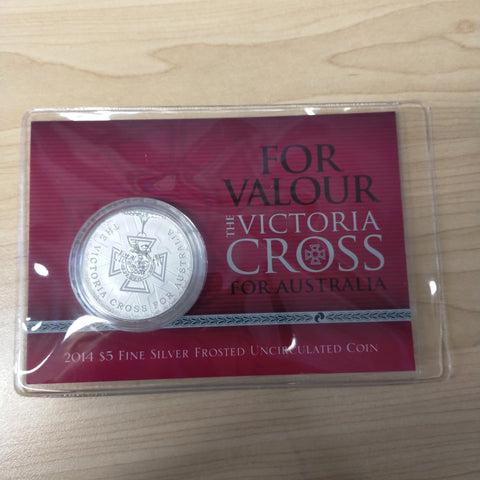 Australia 2014 Royal Australian Mint For Valour The Victoria Cross For Australia 1oz Silver Frosted Uncirculated Coin