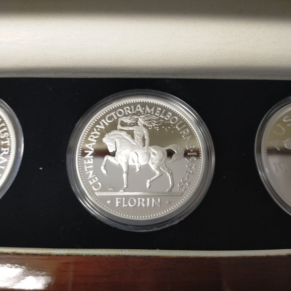 Australia 2011 Perth Mint Australian Commemorative Florin Silver Proof Coin Collection 4 x 1oz Silver Proof Coins