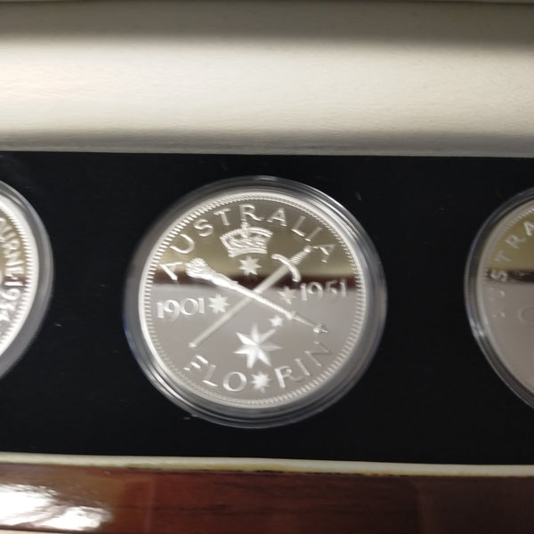 Australia 2011 Perth Mint Australian Commemorative Florin Silver Proof Coin Collection 4 x 1oz Silver Proof Coins