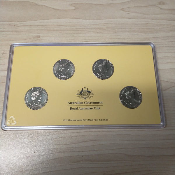 Australia 2021 Royal Australian Mint $1 Heroes of the Sky Air Force Centenary Mintmark and Privy Mark Coin Set of 4