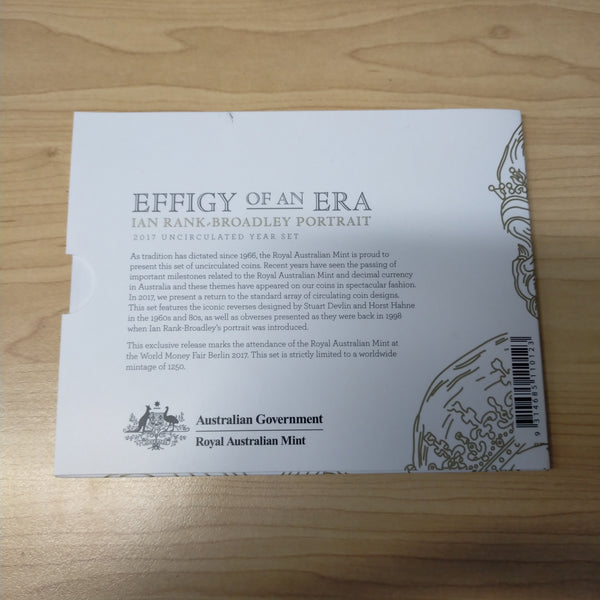 Australia 2017 Royal Australian Mint Effigy of an Era Mint World Money Fair Special Release Uncirculated Year Coin Set