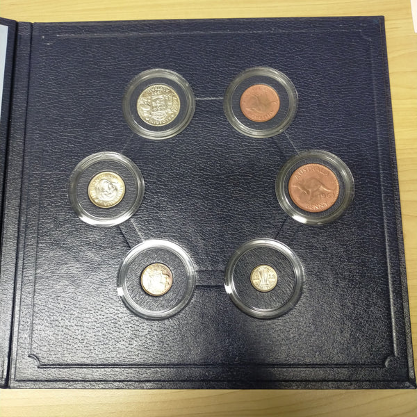 Australia Pre Decimal Sherwood Queen Elizabeth II Presentation Folio 6 Coin Set