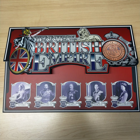 Downies Pennies of the British Empire UK NZ Australian 10 Coin Set