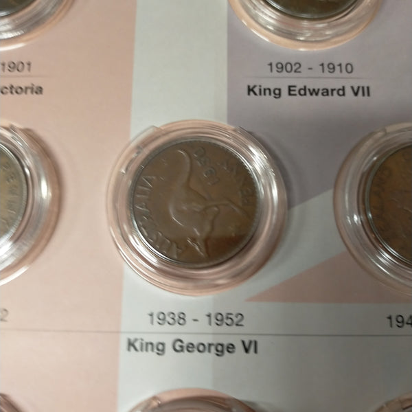 Downies Pennies of the British Empire UK NZ Australian 10 Coin Set