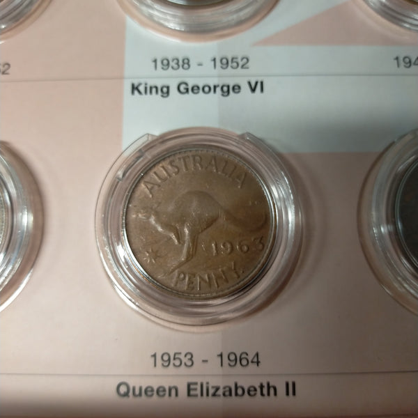 Downies Pennies of the British Empire UK NZ Australian 10 Coin Set