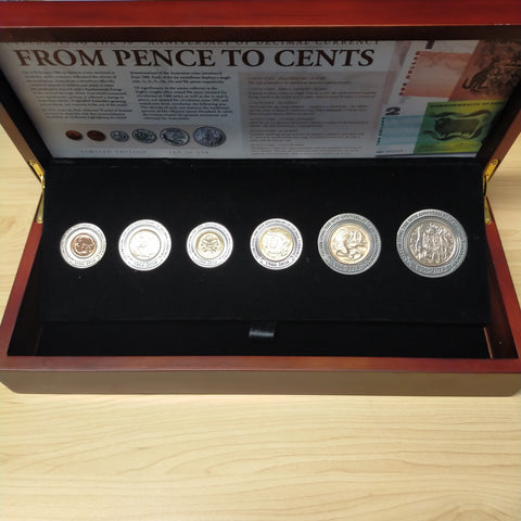 2016 Australia Post Celebrating The 50th Anniversary of Decimal Currency From Pence To Cents 6 Coin Medallion Set LIMITED EDITION ONLY 250 MADE