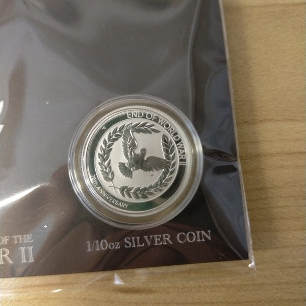 Australia 2020 Perth Mint 10c Commemorating The 75th Anniversary of the End of WWII 1/10oz Silver Coin