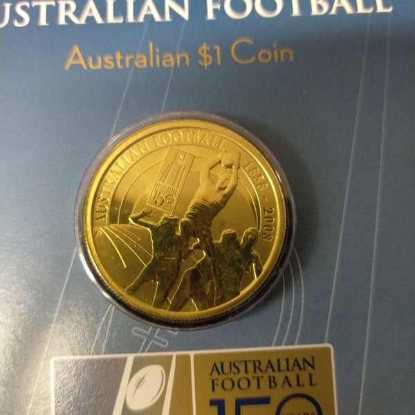 Australia 2008 Perth Mint $1 150 Years Australian Football Carded Coin