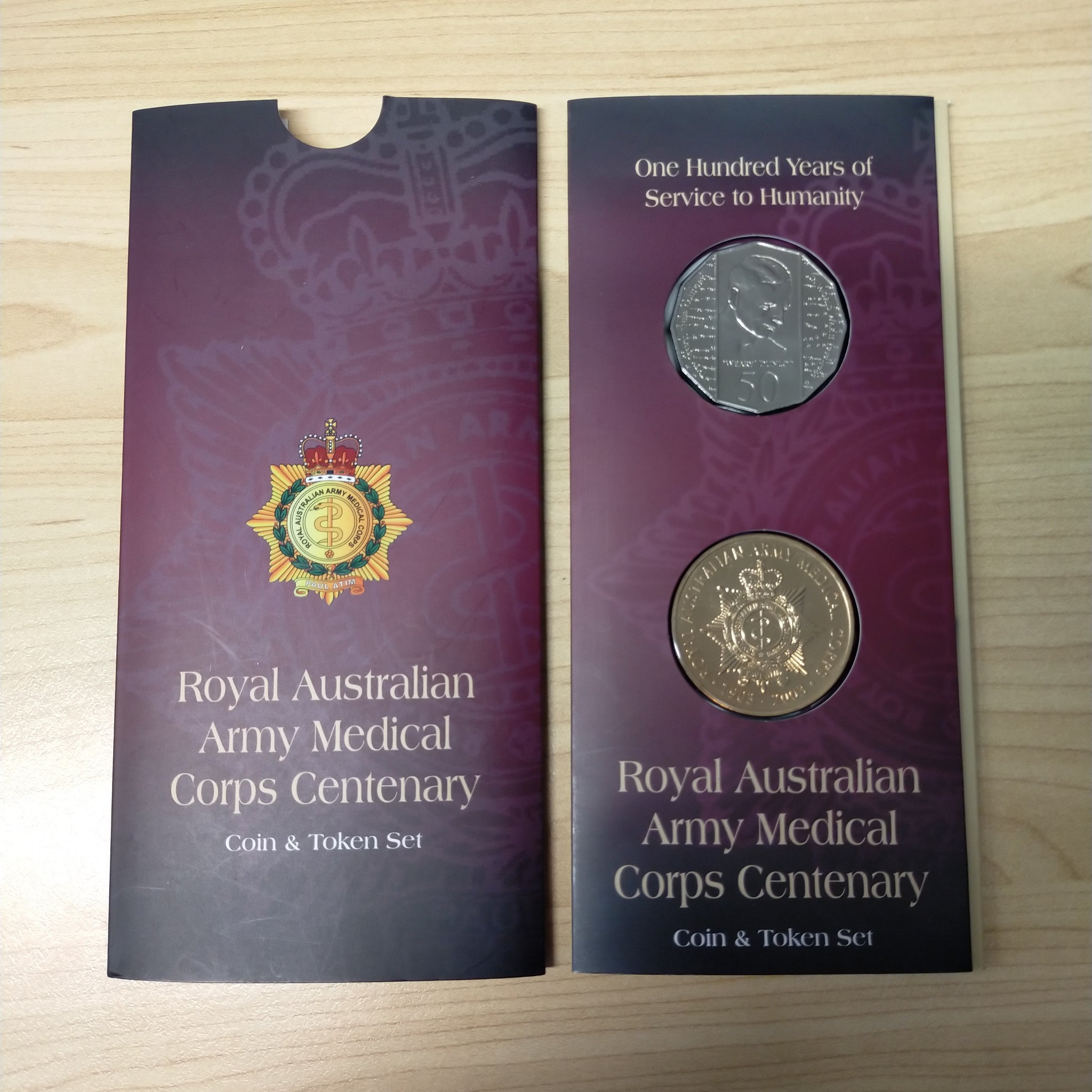 Australia 2003 Royal Australian Mint Royal Australian Army Medical Corps Centenary Coin and Token Set