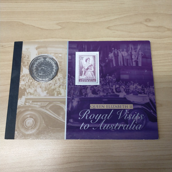 2006 Royal Australian Mint Queen Elizabeth II Royal Visits To Australia Coin and Stamps Set Prestige Booklet