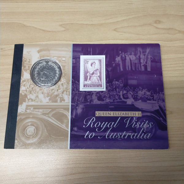 2006 Royal Australian Mint Queen Elizabeth II Royal Visits To Australia Coin and Stamps Set Prestige Booklet