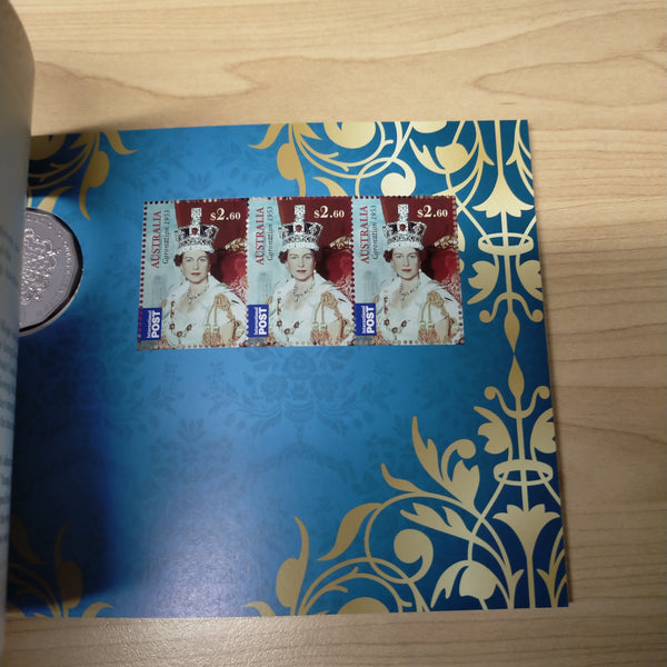 2013 Australia Post Royal Jubilees 50c Coin and Stamps Set