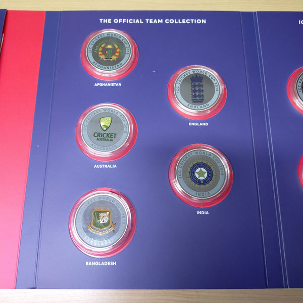 2019 Downies Macquarie Mint ICC Cricket World Cup Official Team Collection of Medallions