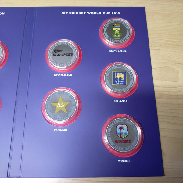 2019 Downies Macquarie Mint ICC Cricket World Cup Official Team Collection of Medallions