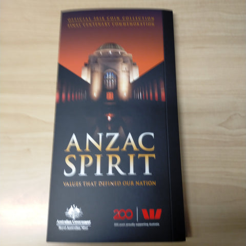 Australia 2018 Royal Australian Mint 50c ANZAC Spirit Values That Defined Our Nation Carded Coin Set In Folder