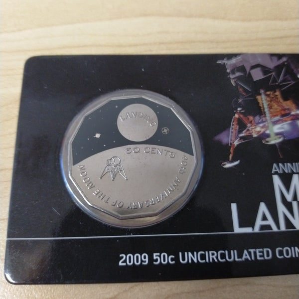 Australia 2009 50c Fifty Cents 40th Anniversary of Moon Landing Uncirculated Coin