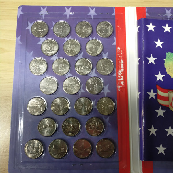 1999 Tangerine Press United States of America USA 50 States Quarters In Display Case