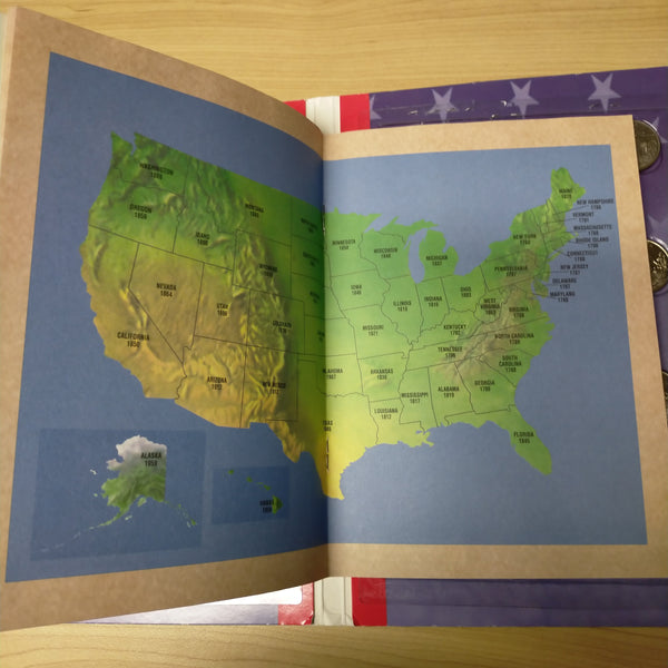 1999 Tangerine Press United States of America USA 50 States Quarters In Display Case