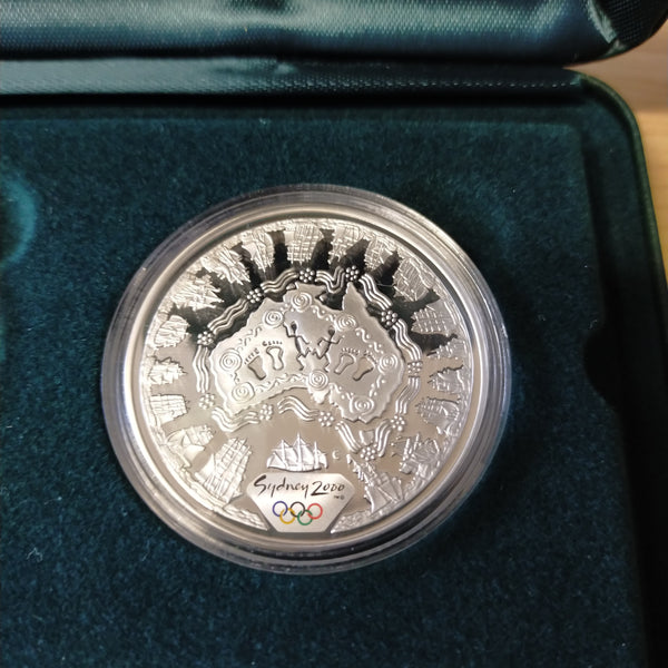 Australia 2000 Royal Australian Mint Perth Mint $5 Sydney Olympics The Dreamtime Set Silver Proof 2 Coin Set - RARE