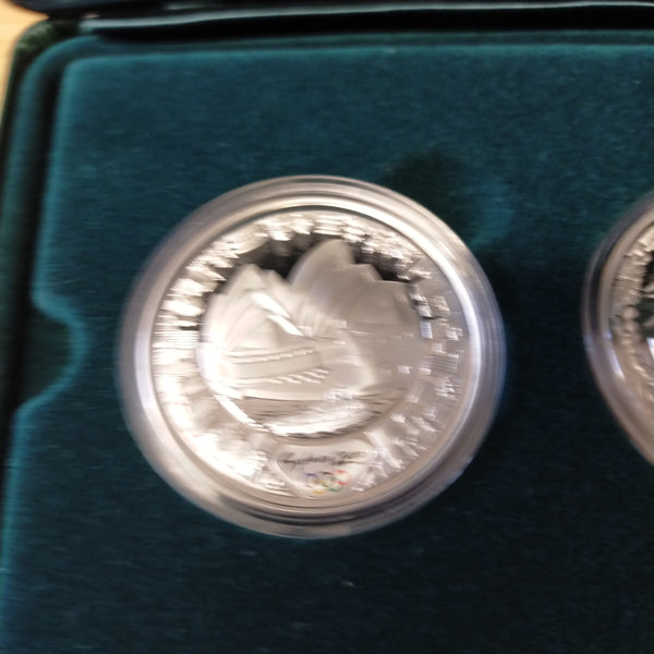 Australia 2000 Royal Australian Mint Perth Mint $5 Sydney Olympics The Host City Set Silver Proof 3 Coin Set