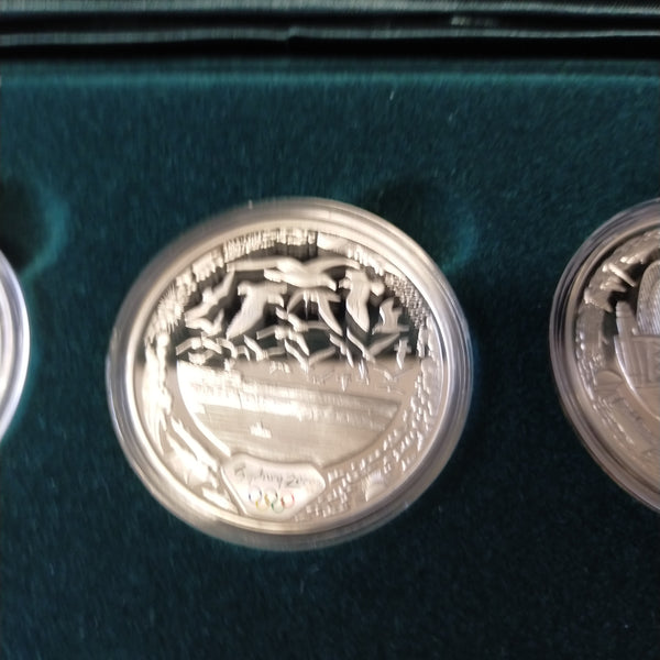 Australia 2000 Royal Australian Mint Perth Mint $5 Sydney Olympics The Host City Set Silver Proof 3 Coin Set