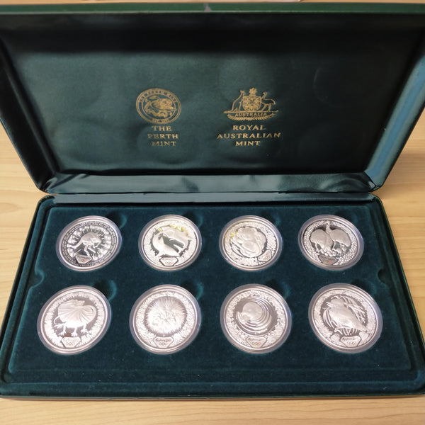 Australia 2000 Royal Australian Mint Perth Mint $5 Sydney Olympics The Flora and Fauna Set Silver Proof 8 Coin Set