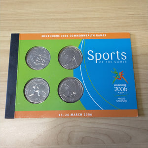 Australia 2006 Royal Australian Mint 50c Melbourne Commonwealth Games Coin and Stamp Booklet Set