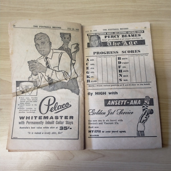 VFL 1959 July 24 Collingwood v Melbourne Football Record