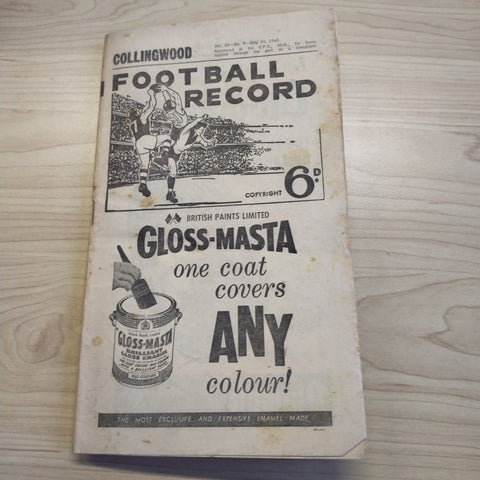 VFL 1960 May 16 Collingwood v Melbourne Football Record