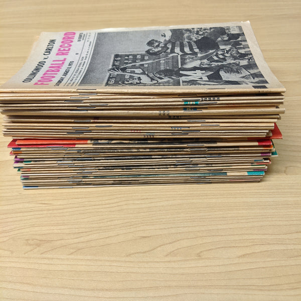 Lot of 40+ 1970-77 VFL Football Records of Collingwood Games