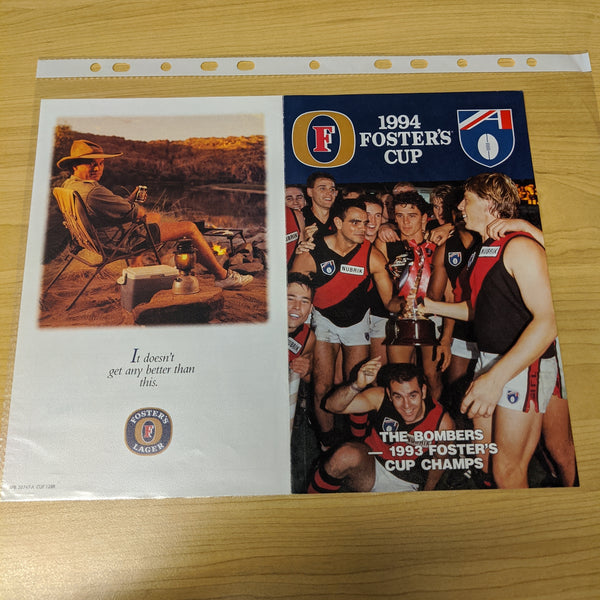 Lot of 4 Foster's Cup VFL Football Records of Collingwood Games