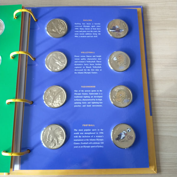 Australia 2000 Royal Australian Mint Perth Mint Sydney Olympics Mascot Medallion and Bronze Sports 56 Coin Set