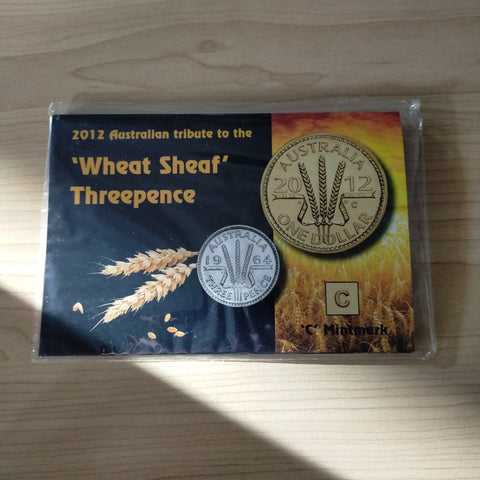 2012 Downies Australian Tribute to the Wheat Sheaf Threepence Two Coin Set