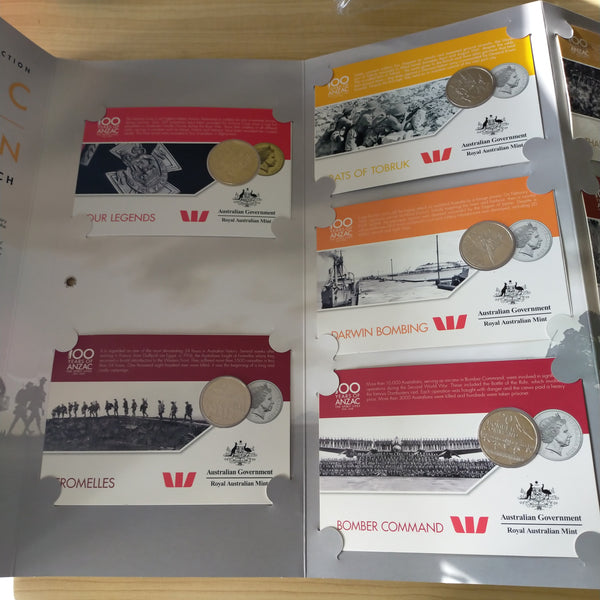 Australia 2016 Royal Australian Mint ANZAC To Afghanistan Military Moments Which Shaped Our Nation Carded Coin Set In Folder