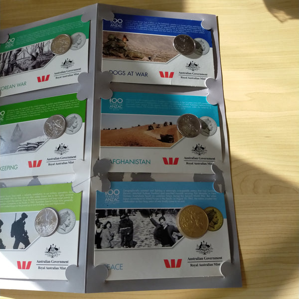 Australia 2016 Royal Australian Mint ANZAC To Afghanistan Military Moments Which Shaped Our Nation Carded Coin Set In Folder