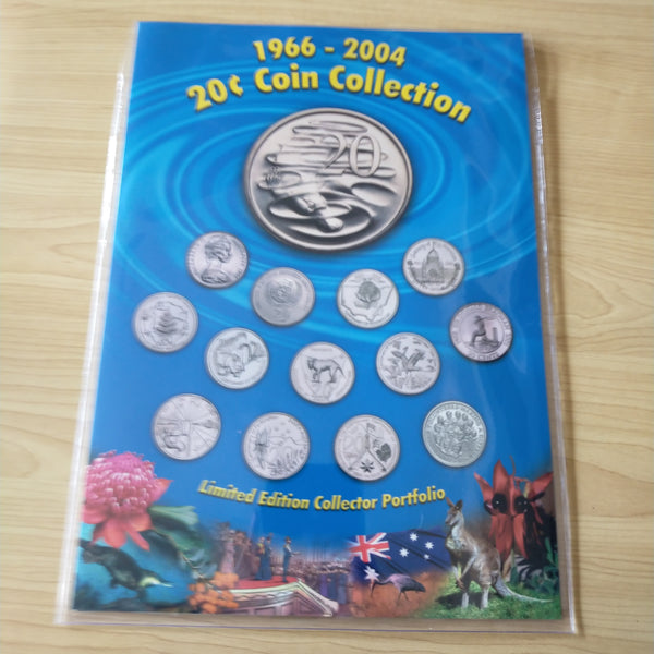 Sherwood 1966-2004 Twenty Cent Coin Collection In Folder