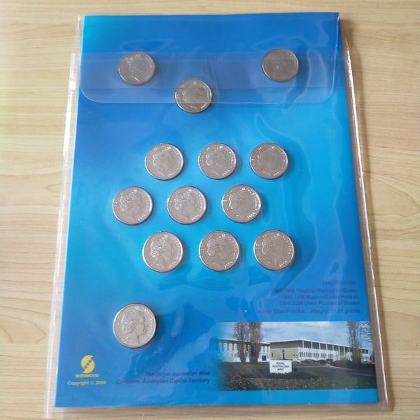 Sherwood 1966-2004 Twenty Cent Coin Collection In Folder