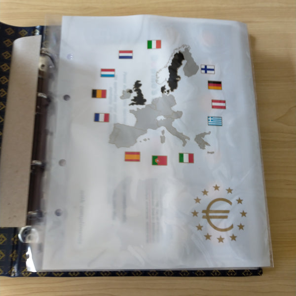 Lighthouse The First Euro Complete Coin Set In Folder - 12 Country Sets + Specimen Notes