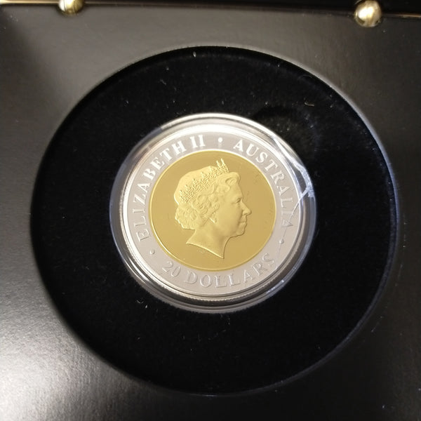 Australia 2000 Perth Mint The Australia Bi-Metal Millennium Gold and Silver Coin
