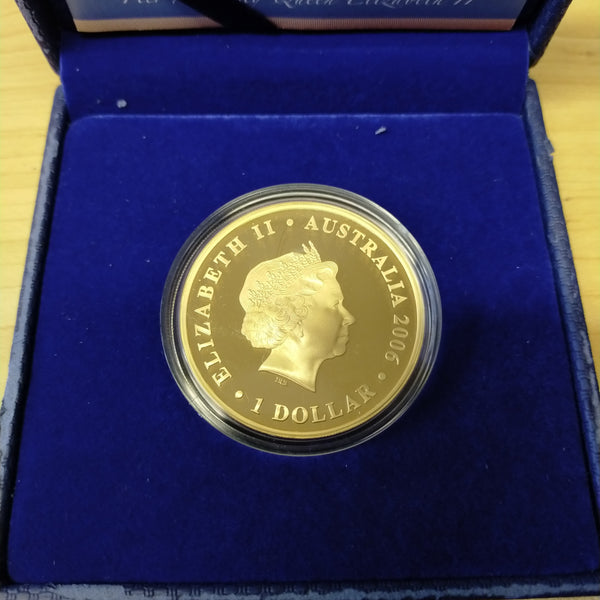 Australia 2006 Perth Mint Figures of Note Queen Elizabeth II 1oz Gold-Plated Silver Coin