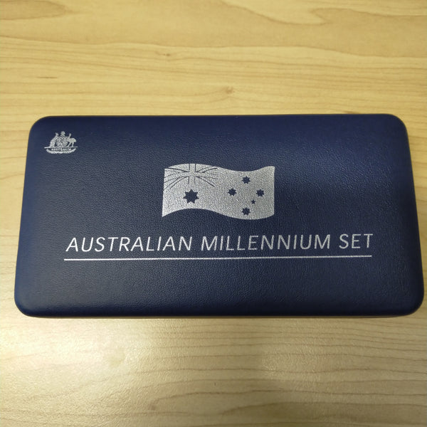 Australia 2001 Perth Mint Australian Millennium Set Gold-Plated Silver 2 Coin Set
