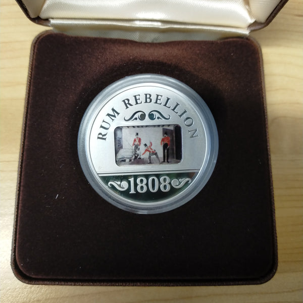 Australia 2008 Perth Mint 200th Anniversary of the Rum Rebellion Holey Dollar & Dump 1oz Silver Proof Coin