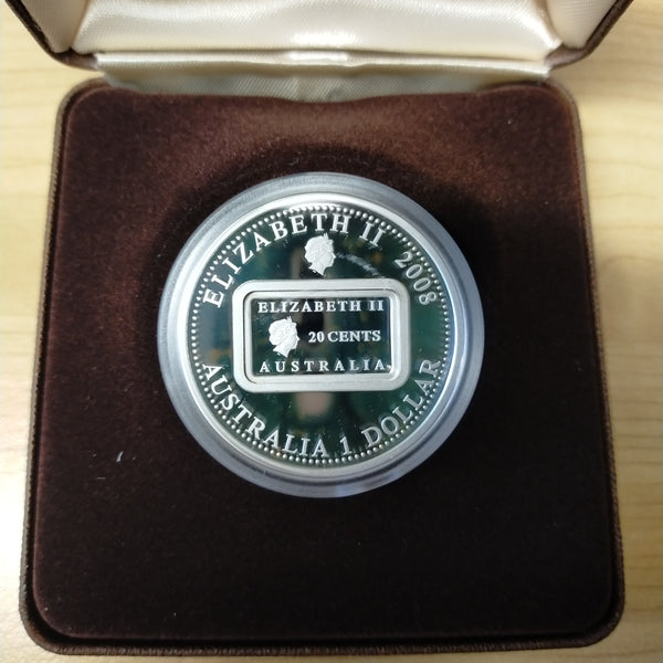 Australia 2008 Perth Mint 200th Anniversary of the Rum Rebellion Holey Dollar & Dump 1oz Silver Proof Coin